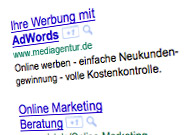 Suchmaschinenmarketing SEM google adowords